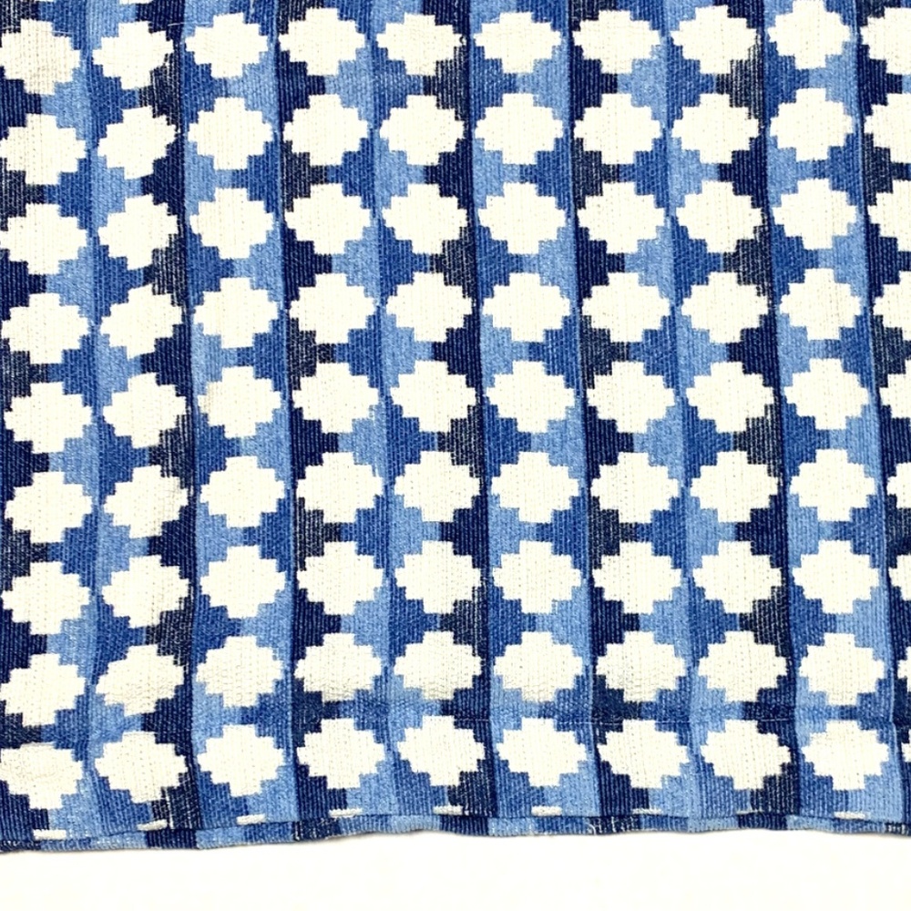 3 Custom Made X Large Throw Pillow Covers 3 Blue Navajo Print Shams - Picture 3 of 7